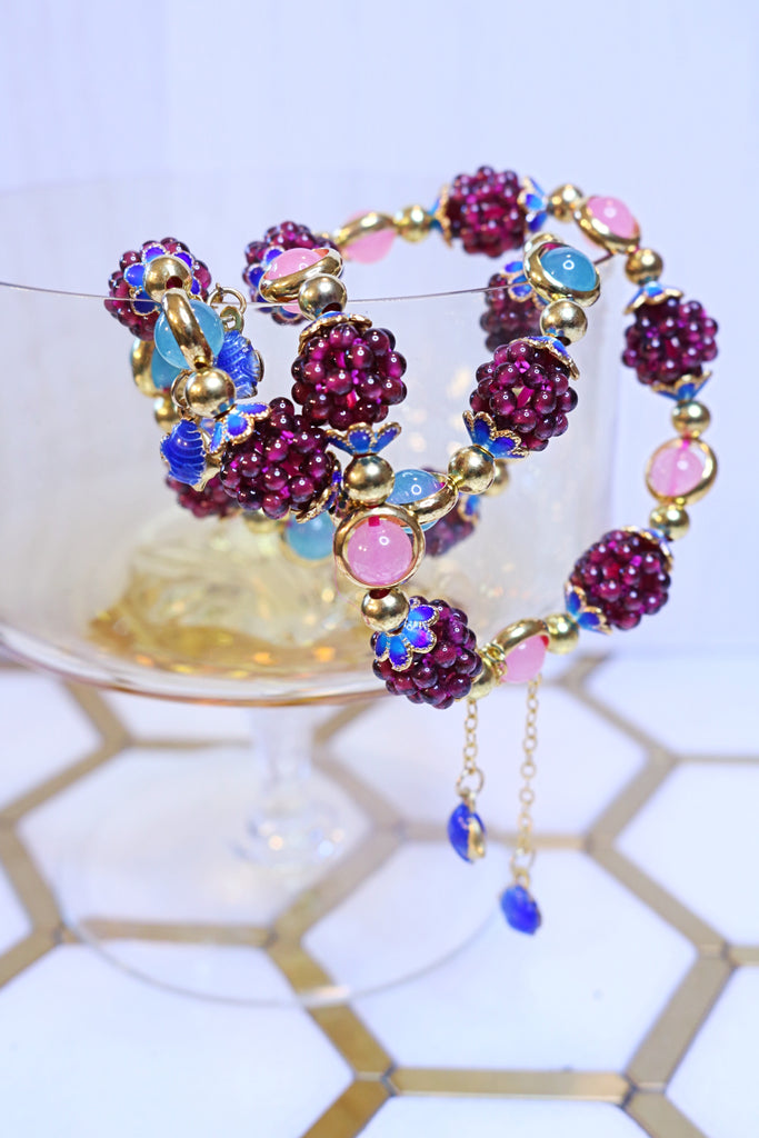 Raspberry Ripple Two-Layer Bracelet - Bali Moon Jewels | Sapphire Moon