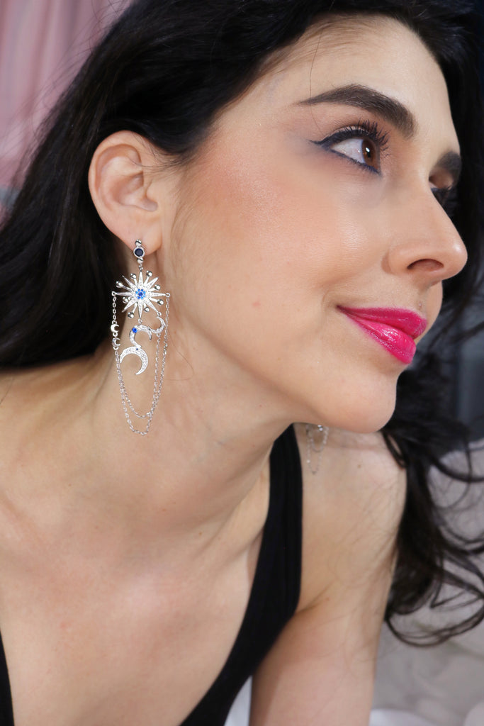 Sapphire Skies Earrings - Bali Moon Jewels